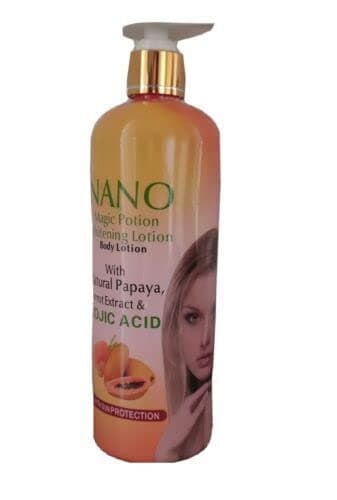 Lait éclaircissant NANO à la papaye, l extrait de carottes et acide kojic 500ml,