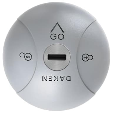 DAKEN Saturn GO Simple - 1 Serrure Antivol Fixe pour Véhicules Utilitaires, Verrouillage Manuel, Zamak, Couleur Gris