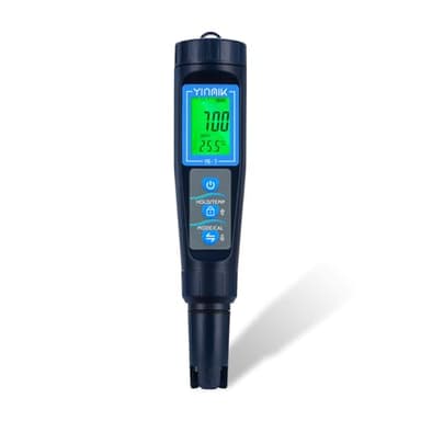 YINMIK Testeur Sel pour Piscine 2025 Électronique, Testeur pH et Salinité Mètre pour Piscine et Sel, Testeur pH Sel TDS EC Temp 5 en 1 pour Eau Piscine, Spa, Aquarium, Eau Potable, Hydroponie