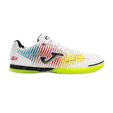 Joma Homme Top Flex Chaussures Futsal, Blanc, Jaune, Rouge, 42 EU