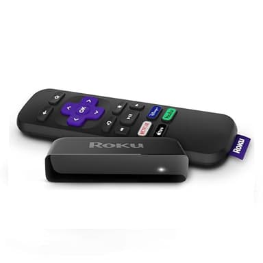 Roku Première | Lecteur multimédia en streaming HD/4K/HDR, télécommande simple et câble HDMI Premium, noir