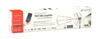 D-Home - Antenne TNT Amplifiée Booster Connect - Installation Rapide et Facile - Antenne Connectée avec Application Smartphone pour Une réception Optimale