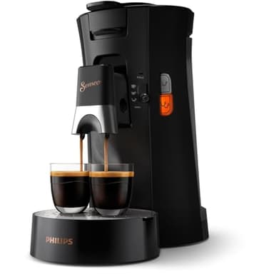 Philips SENSEO - Machine à Café à Dosettes – Intensité Plus, Crema Plus, Fonction Mémo, 2 Tasses Simultanées, Économie d’Énergie (CSA240/61)