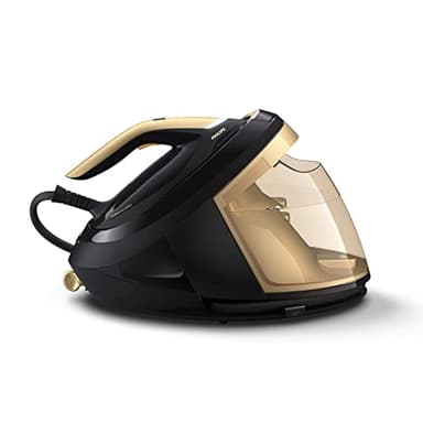 Philips Domestic Appliances PerfectCare Série 8000 PSG8140/80 Centrale Vapeur, sans réglage, Vapeur Automatique, 8,5 Bar, Effet Pressing jusqu'à 700g Noir/Or