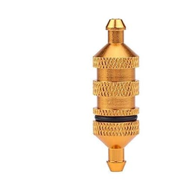 Airshi Filtre à Carburant à Huile RC, Filtre à Carburant de Voiture RC, Alliage d'aluminium Nitro RC Fuel RC Nitro Engine 1/8 1/10 Scale RC Model Car (Or)