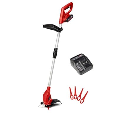 Einhell Coupe-bordures sans fil GC-CT 18/24 Li Power X-Change ( 18V, poignée de guidage télescopique à l'infini, 20 lames en plastique incluses) Livré avec Batterie 2,0 Ah et Chargeur