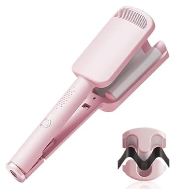 SGZIOO Fer a Onduler Cheveux, 32mm Cheveux Wavy Fer à Boucler, Boucleur Wavy,Température Réglable 130-210° C, Appareil Wavy Cheveux pour Cheveux Longs/Courts