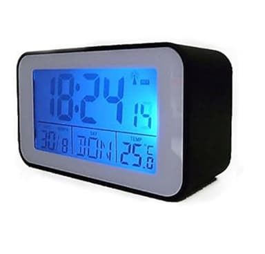 Radio-reveil radio piloté avec thermomètre (sn4491) en noir