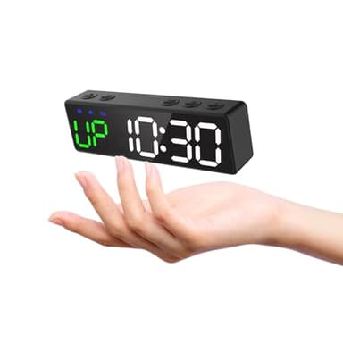 YZ Minuteur Fitness, Portable Horloge Gym Timer, Aimant Puissant, Intervall Timer avec Batterie, Horloge Murale Numerique 12/24H Compte à Rebours/Chronomètre pour la Home/Gym/Jeu de Société