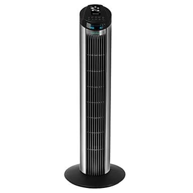 Cecotec Ventilateur Colonne numérique EnergySilence 9090 Skyline. 45 W, 40’’, 3 Vitesses, Moteur en cuivre, Minuterie, Télécommande (76 cm, Gris-Noir)