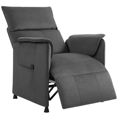 HOMCOM Fauteuil Relax électrique Fauteuil de Relaxation inclinable Ultra Silencieux avec Fonction mémoire, Repose-Pieds rétractable, télécommande, Chaise TV pour Chambre Bureau Home cinéma, Noir
