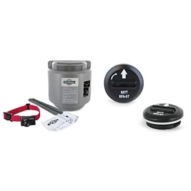 PetSafe - Système Anti-Fugue sans Fil et Portatif avec Collier Anti-Fugue Imperméable à 5 Niveaux de Stimulation sans Danger & Lot de 2 Piles RFA-67 (6V) - Compatible Collier de Dressage