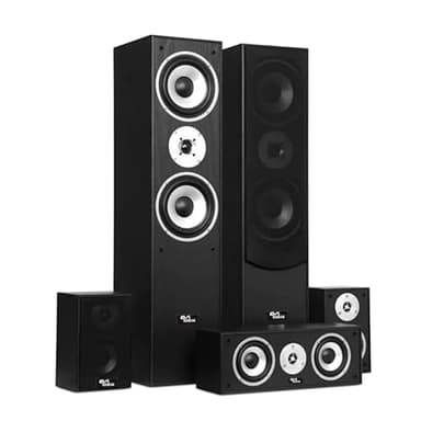 BM SONIC Ensemble 5 Enceintes E1004 - Noire HiFi/Home-Cinéma 850 W LTC+ Clé USB 32Go
