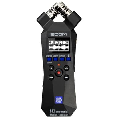 Zoom H1essential Enregistreur Portable 2 Pistes en 32 Bits, Guide Vocal, Micro stéréo X/Y, écran Indicant Les Formes d'ondes, Interface Audio USB, pour Musique, Podcast, Reportage, dictaphone (2024)