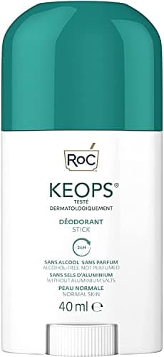 RoC - KEOPS Stick Déodorant - 24 Heures d'Efficacité - Pour Tous les Types de Peau - Sans Alcool, Sans Parfum et Sans Sels d'Aluminium - 40 ml
