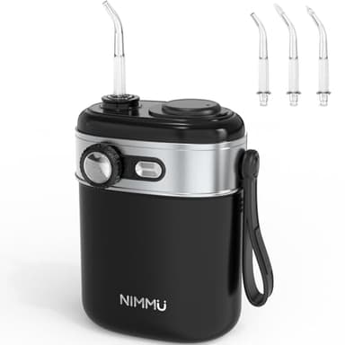 Hydropulseur Jet Dentaire Électrique Mini Portable Professionnel, Jet Dentaire Hydropulseur Sans fil, Detartreur Dentaire avec Réservoir d'eau rétractable/IPX7 Étanche pour Voyage
