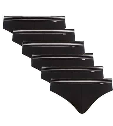 Dim Slip Ecodim, Homme, Noir (Noir/Noir/Noir/Noir + Noir/Noir 0hz), L, Lot de 6,