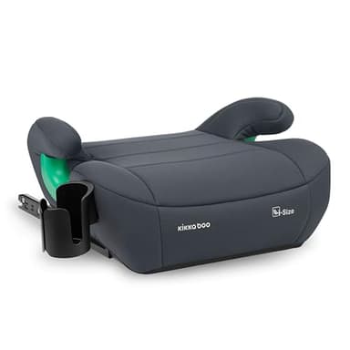 Siège auto rehausseur KikkaBoo i-POP, i-Size, pour enfant mesurant de 125-150 cm, siège auto groupe 3, rehausseur ISOFIX, de 7 à 12 ans, 22 à 36 kg, siège auto, gris