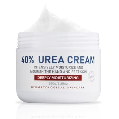OUKEYA Crème d'Uree 40%, Crème Pieds Très Secs et Abîmés, Réparatrice Hydratante pour Crevasses Mains, Crème Gerçures Engelures, Soins Intenses Mains et Pieds, Nourrissante Crème Corps,Force Maximale