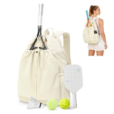 BJLFS Sac à Dos de Tennis Unisexe, Sac à Dos pour Raquette de Tennis, Badminton, Convient pour Un Usage Sportif Quotidien, Peut contenir Un Verre d’Eau, Une Serviette, des vêtements, Deux Raquettes