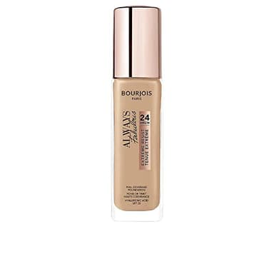 BOURJOIS - Fond De Teint Always Fabulous 24h 400 Rose Beige - Fini Semi-Mat - À L'Acide Hyaluronique & Vitamine E - Haute Couvrance - Longue Tenue 24h - SPF20 - 30ml