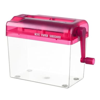 Bodhi2000 Déchiqueteuse de Papier Portable, Manuelle, Rouge
