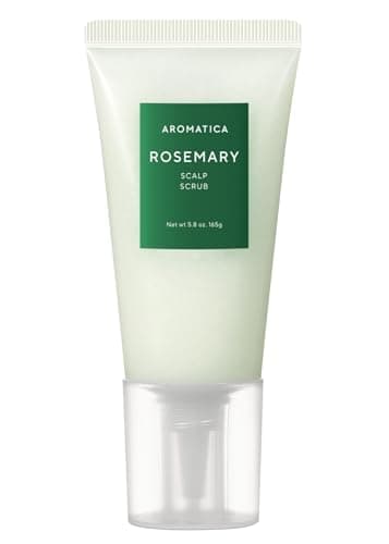 AROMATICA Gommage pour cuir chevelu au romarin 5,82 oz / 165 g, sans sulfate, sans silicone, végétalien, nettoyant du cuir chevelu avec des granules de sel, revigore et exfolie le cuir chevelu