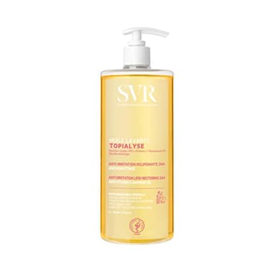 SVR - Topialyse Huile Lavante - Huile nettoyante relipidante anti-grattage 24H - Pour peaux sèches à atopiques - Omégas 3-6-9, niacinamide, prébiotiques - 1000 ml