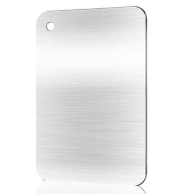 Halinuia Planche a Decouper Inox, Planche à Découper Acier Inox 304 pour Viande, Légumes, Fruits, Pain et Fromage (30 x 20 cm)