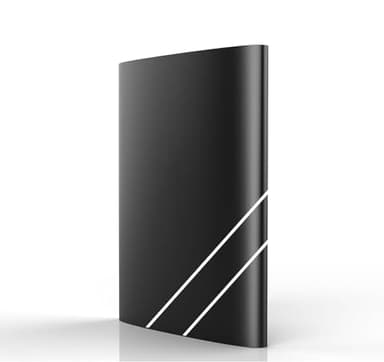 Disque Dur Externe 2To-2.5" USB 3.0 Ultra Fin Tout-AluminiumStockage HDD pour PC, Mac, Ordinateur de Bureau, OrdinateurPortable(Noir)