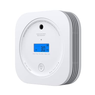 AEGISLINK Détecteur de Fumée et de Monoxyde de Carbone d’Une Durée de Vie de 10 Ans, avec Pile Remplaçable, Détecteur d’Incendie avec Bouton Test-Silence, SC200
