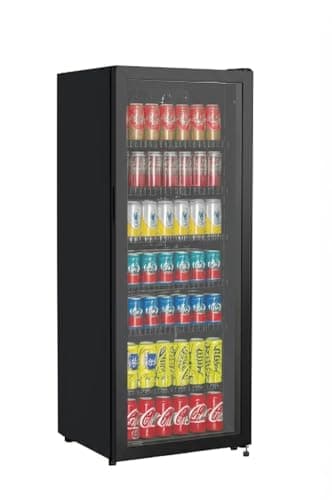 METRO Professional Réfrigérateur à Boissons GSC4240B, Métal/Verre, 54 x 54.5 x 139.5 cm, 237 L, Refroidissement Statique, 110 W, avec Serrure, Restauration, Noir