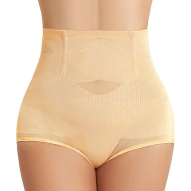 Tuopuda Culotte Gainante Femme Gaine Ventre Plat Amincissante Invisible Taille Haute Culottes Sculptantes Panty Gainant Minceur Shapewear Body Shaper, Beige, L
