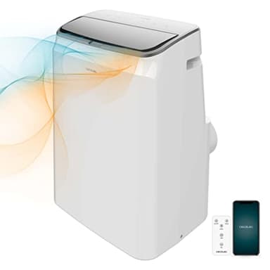 Cecotec Climatiseur Portable Force Clima 14750 Cold&Warm Connected. Télécommande, Wifi et Pompe à Chaleur, 14000 BTU, Écran LED, 5 Modes, 28 m2, Couverture