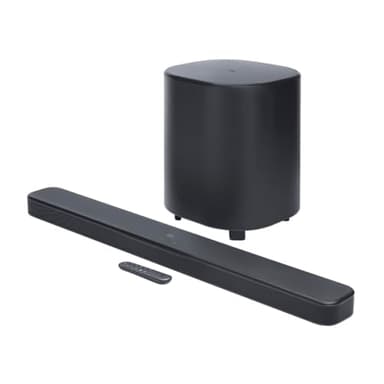 JBL Bar 500 MK2, Barre de Son Bluetooth 5.1 canaux pour TV avec Caisson de Basses de 25,4 cm, Dolby Atmos, HDMI eARC, Wi-FI, vidéo 4K, PureVoice 2.0 et MultiBeam 3.0, Noir