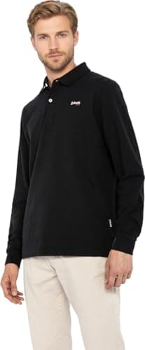 Schott NYC Homme Psjames2ml Polo, Noir, M EU
