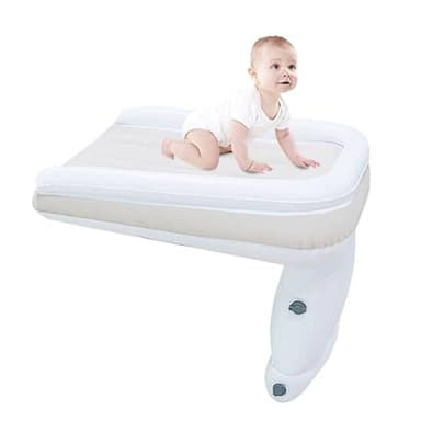 JanTeelGO Lit Gonflable d'avion pour Le Voyage d'enfant en Bas âge Lits d'avions de Voyage de bébé | Lit de Voyages Gonflable pour Tout-Petits | Lit d'avion pour bébé