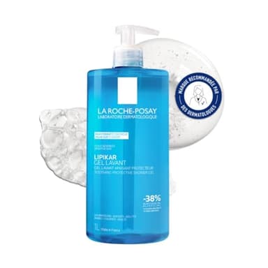 La Roche-Posay - Lipikar Gel Douche - Gel Lavant Bébé, Enfant, Adulte - Recommandé pour Peaux Sensibles et Sèches - Formule Enrichie en Beurre de Karité, Niacinamide et Eau Thermale
