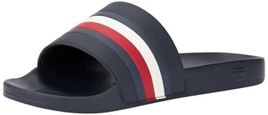 Tommy Hilfiger Claquettes Homme Pool Slide à Bande Emblématique, Bleu (Desert Sky), 40