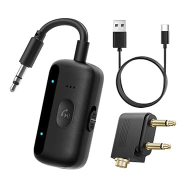 elzle Émetteur Récepteur Bluetooth 5.4, 2 en 1 Adaptateur Audio sans Fil pour TV, Avion, Voiture, Chaîne Hi-FI, Diffusion Audio sans Fil, Compatible avec Écouteurs Bluetooth et AirPods