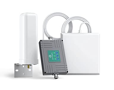 ANNTLENT Amplificateur 4G 3G Bande 1/8/20, LTE GSM WCDMA Amplificateur de Signal Cellulaire Tri-Bande, pour Orange/SFR/BT/Tre, Tous Opérateurs, Support Multi-Appareils,pour Maison/Bureau