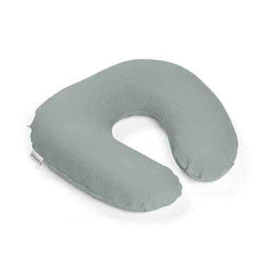 doomoo Coussin d'allaitement Softy - Compact - Microbilles Fines Silencieuses - Housse Coton Bio Ultra Douce - Déhoussable et Lavable - Accessoire Bébé Naissance - Oreiller Allaitement, Tetra Green