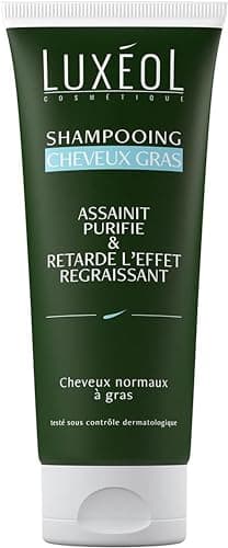 LUXÉOL - Shampooing Cheveux Gras - Assainit & Purifie - Fraîcheur, Douceur & Légèreté - Soin Cheveux Normaux À Gras - 86% D'Ingrédients D'Origine Naturelle - Fabriqué En France - 200ml