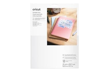 Vinyle Imprimable Cricut A4-12 feuilles (Blanc)