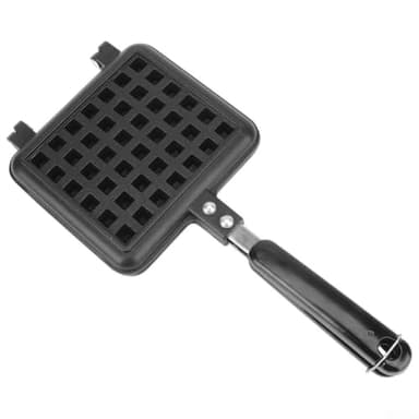 ZiStarlilife Gaufrier belge rotatif pour cuisinière à gaz - Antiadhésif - En fonte d'aluminium - Pour cuisinière à gaz et cuisinière à induction (gaufre à une tête)
