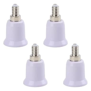 Convertisseur de Douille E14 vers E27,4 Pièces E14 vers E27 Adaptateur de Douille,Convertisseur Douille vers E27,Adaptateur douille de base de lampe