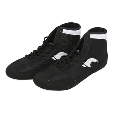 Chaussures de boxe pour homme, chaussures de boxe, chaussures de lutte, chaussures de compétition, d'entraînement athlétique pour homme, Noir , 44.5 EU XX-Étroit