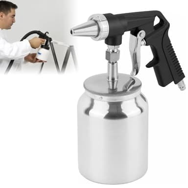 Pistolet de Sablage, Sableuse Pneumatique avec Buse 6mm Et Réservoir 1l, Pistolet Sablage Idéal pour Éliminer La Rouille Polir Surfaces Verre Métal Pierre