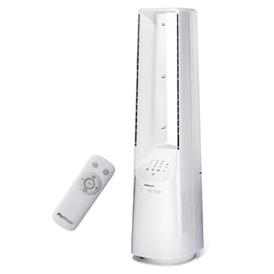 Pro Breeze Ventilateur Colonne Sans Pale - Ventilateur Tour Silencieux, Hauteur 101 cm avec 6 Vitesses, Oscillation 60°, Ventilateur Sans Lame Rafraichisseur d'Air Bladeless Blanc