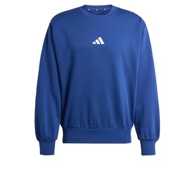 Adidas Herren Essentials FEELCOZY Fleece Sweatshirt, Dark Blue/White, L